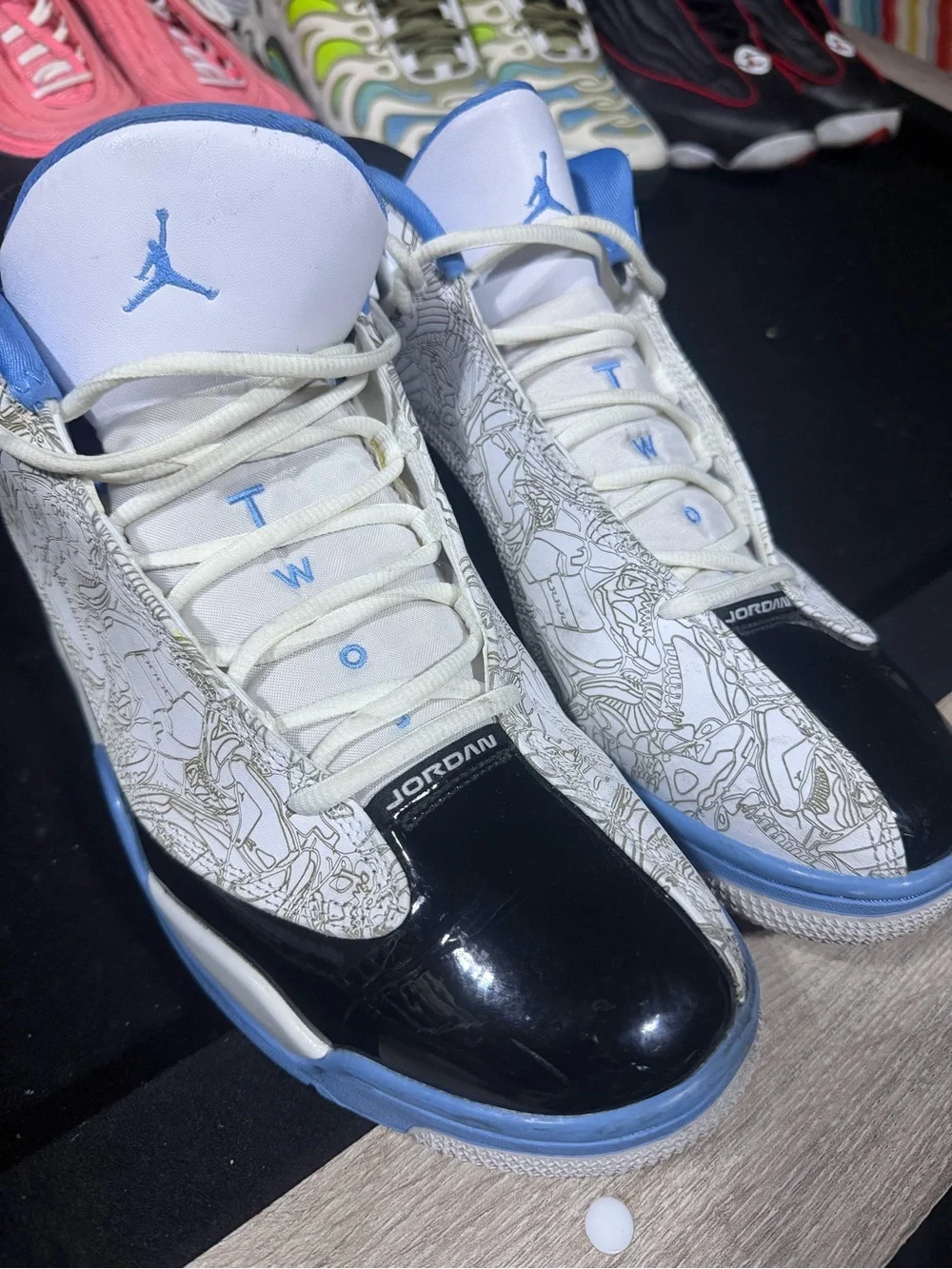 Jordan Dub Zero ‘Legend Blue’ Laser White Black Blue 11.5